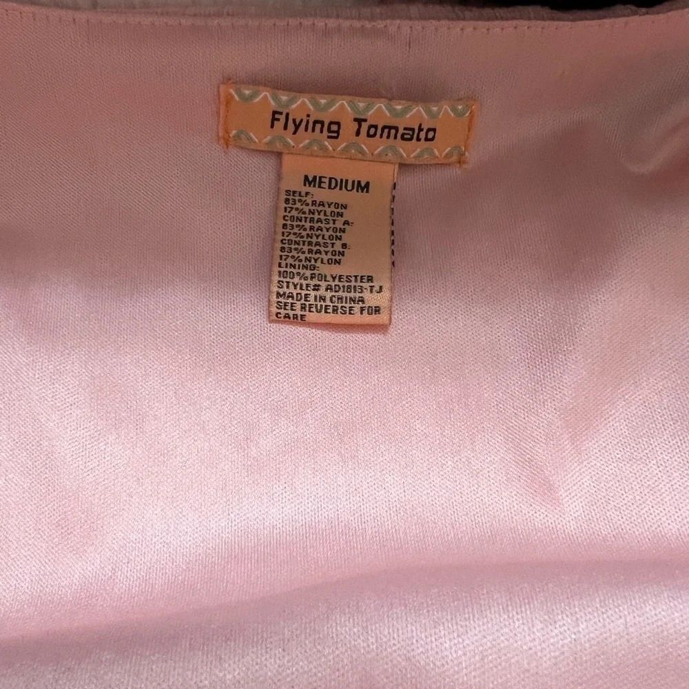 Flying Tomato Women medium Maxi Dress
Color Blocked pink red tall v-neck tie - Picture 9 of 11